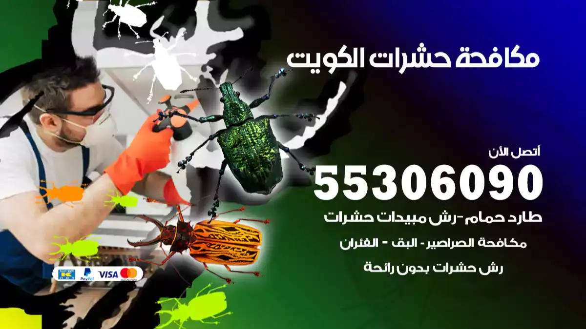 مكافحة الحشرات في الكويت 55306090 شركة مكافحه ورش حشرات